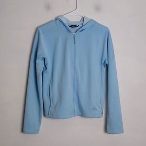 The North Face Womens Hooded Jacket Lightweight Light Blue Full Zip size small